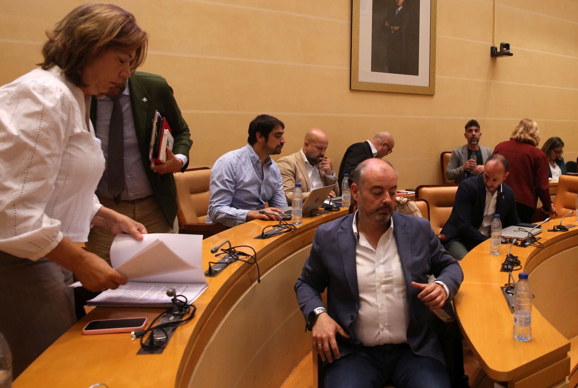 Fotografías de la mañana municipal en el Ayuntamiento de Segovia