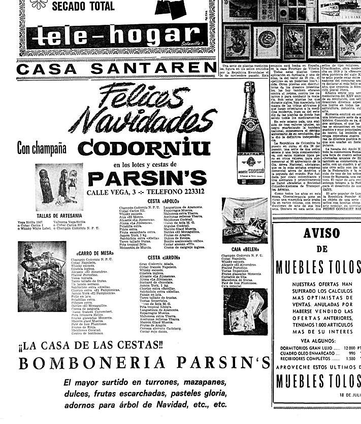 Imagen secundaria 2 - Make, en la tienda. Y páginas de El Norte en 1952 y 1969.