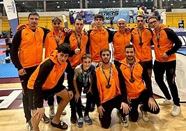 Integrantes del club New Fight que acudieron a Arganda del Rey.