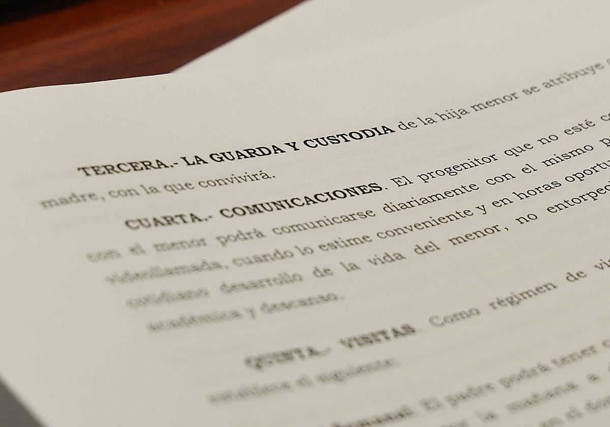 Detalle de una demanda de divorcio.