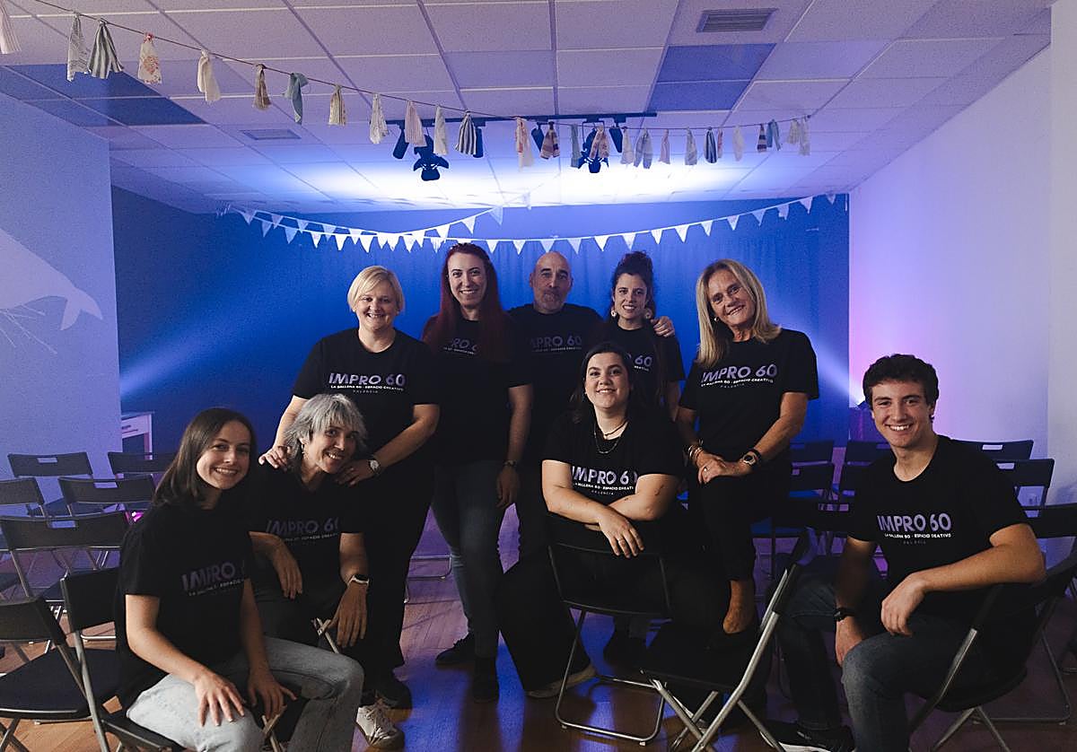 Natalia San Millán, en el centro, con algunos de sus colaboradores.