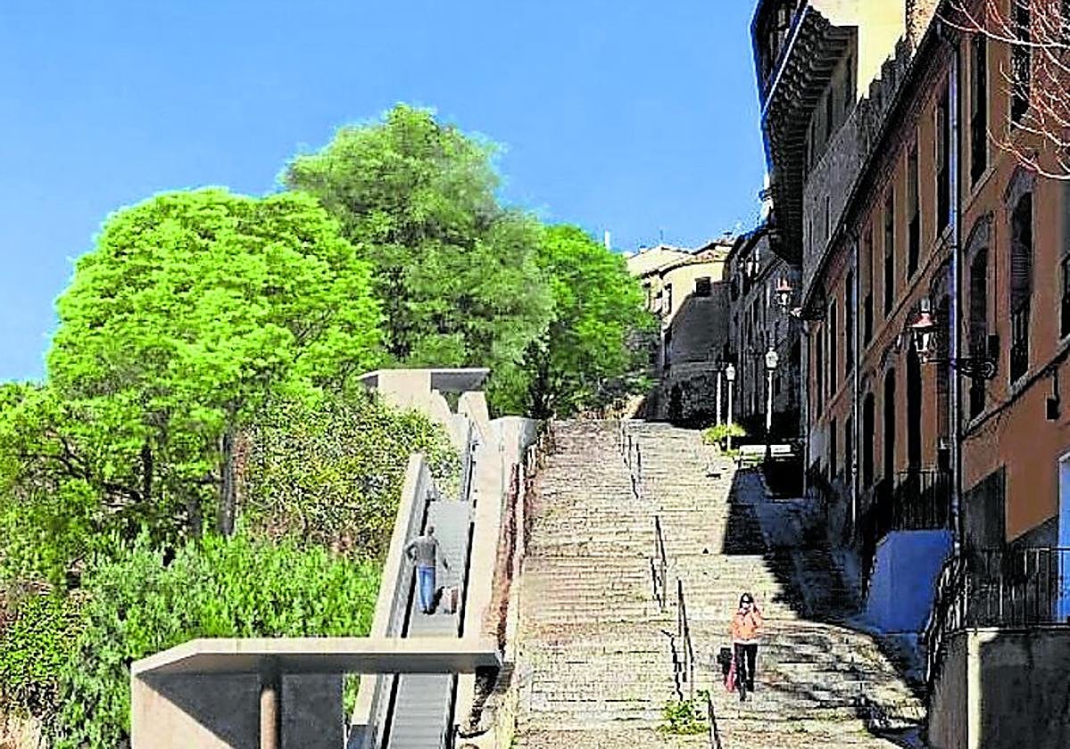 Remonte mecánico entre San Millán y el Salón.