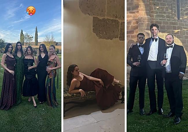 Varias fotos de los invitados, durante la celebración.