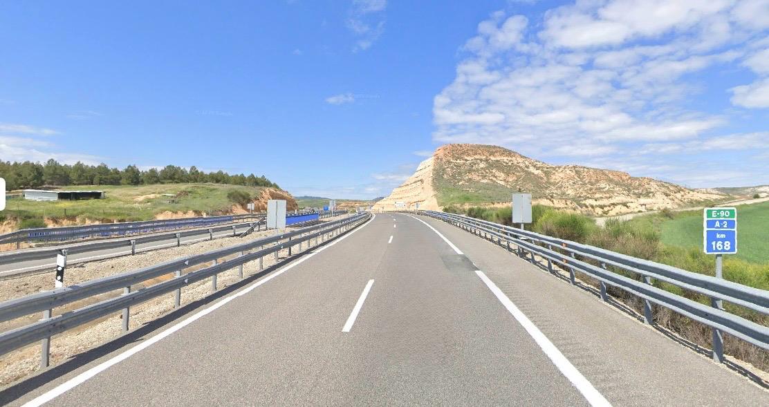 Kilómetro 168 de la A-2, a la altura de la localidad soriana de Arcos de Jalón.
