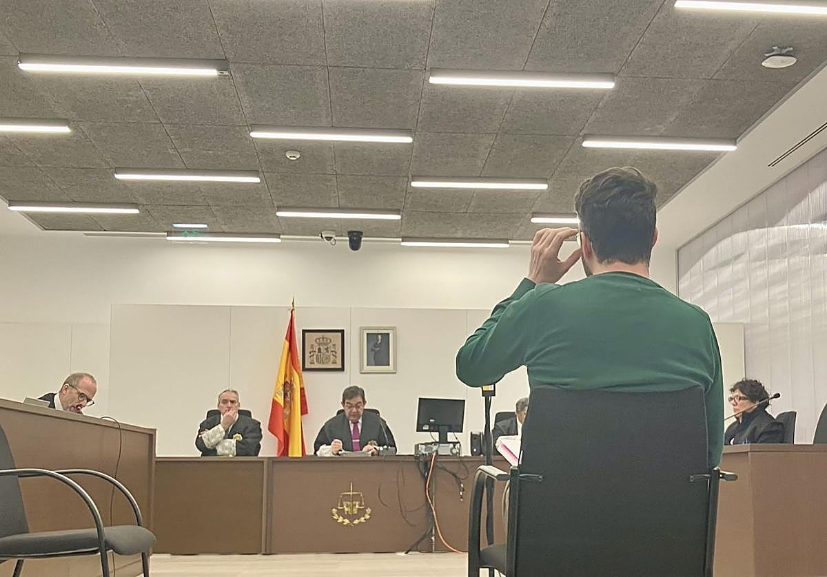 El acusado en su momento, durante el juicio en la Audiencia de Palencia.