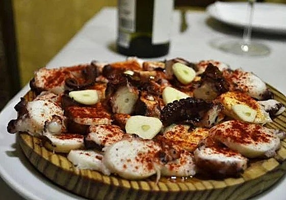 Plato de pulpo.