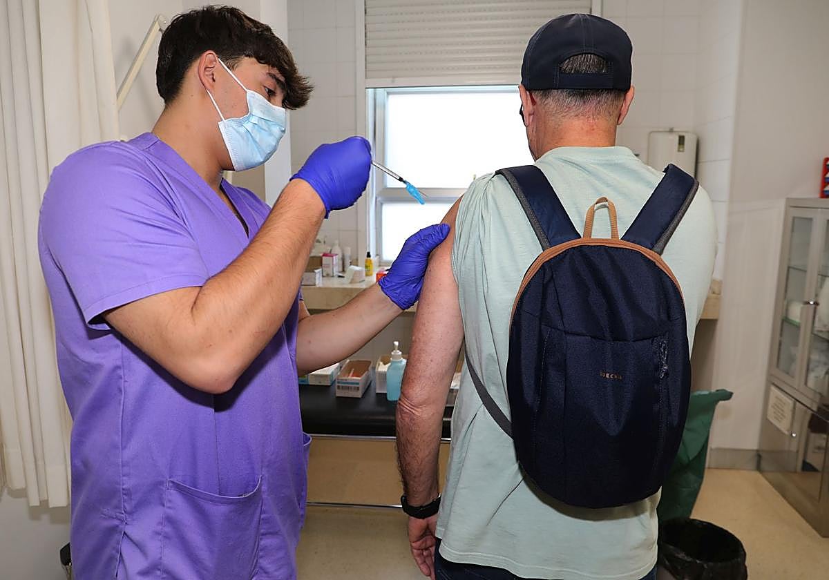 Vacunación de la gripe en la campaña pasada en un centro de salud de Palencia.