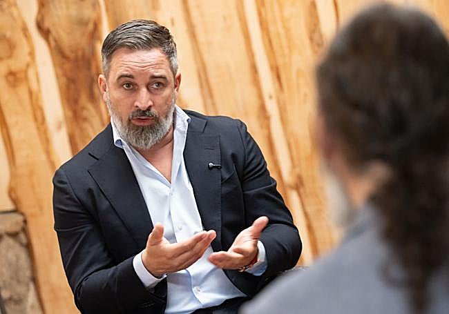 Santiago Abascal, durante la entrevista.