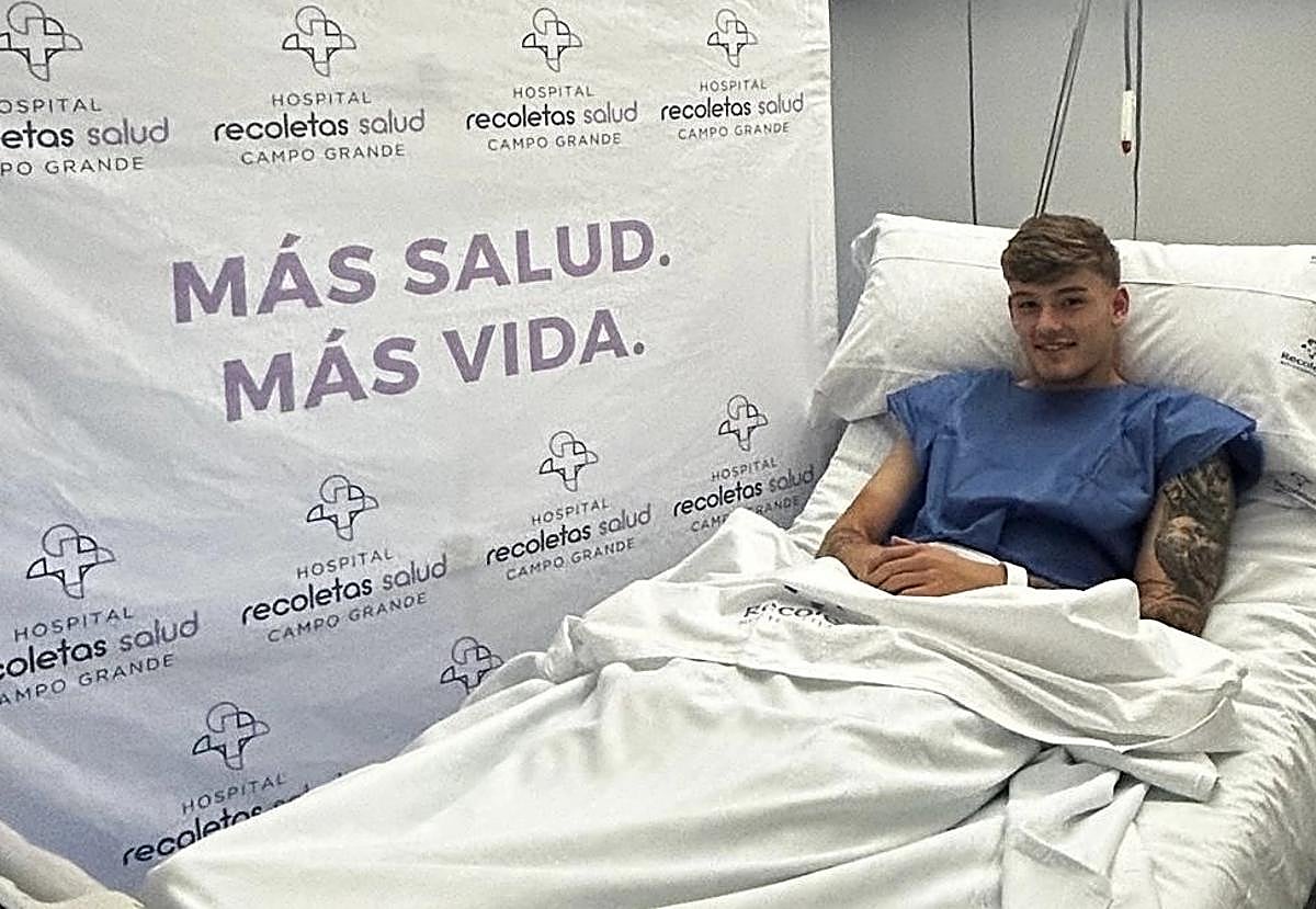 Garriel, el lunes por la noche tras ser intervenido.