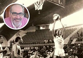 José Alberto Vacas, en su etapa como jugador de baloncesto; en detalle, poco antes de fallecer.