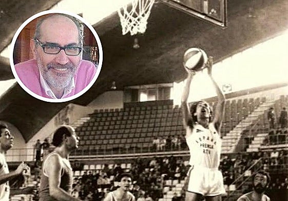 José Alberto Vacas, en su etapa como jugador de baloncesto; en detalle, poco antes de fallecer.