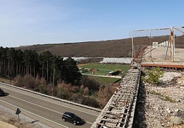 Variante de Guardo, con las obras paradas.