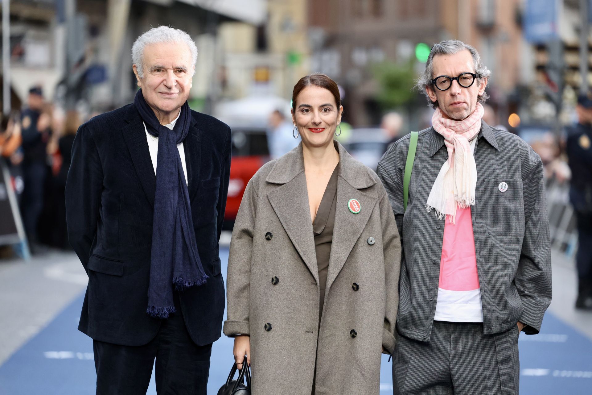 Serge Toubiana, Elena López Riera y João Pedro Rodriguez, integrantes del jurado internacional.