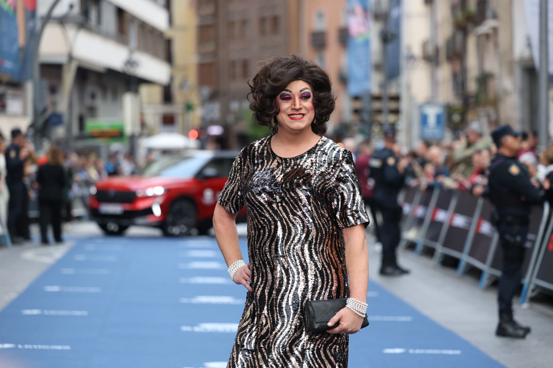 Lady Veneno, en la alfombra de la seminci.