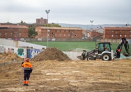 Obras del nuevo aparcamiento del Cristo en una imagen de este viernes.