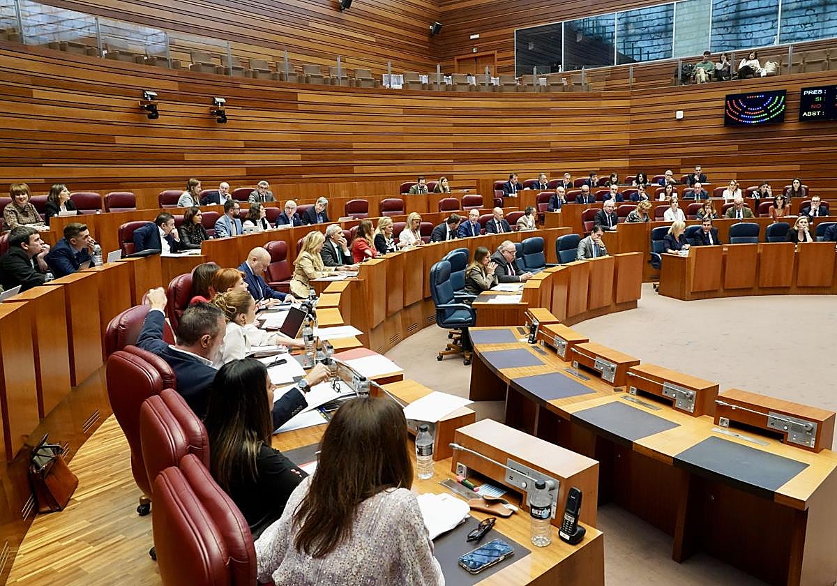 Votación en el pleno de las cortes del pasado miércoles.