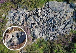 Yacimiento arqueológico hallado durante la supervisión de la creación del 'Bosque de los Municipios' en Brañosera.