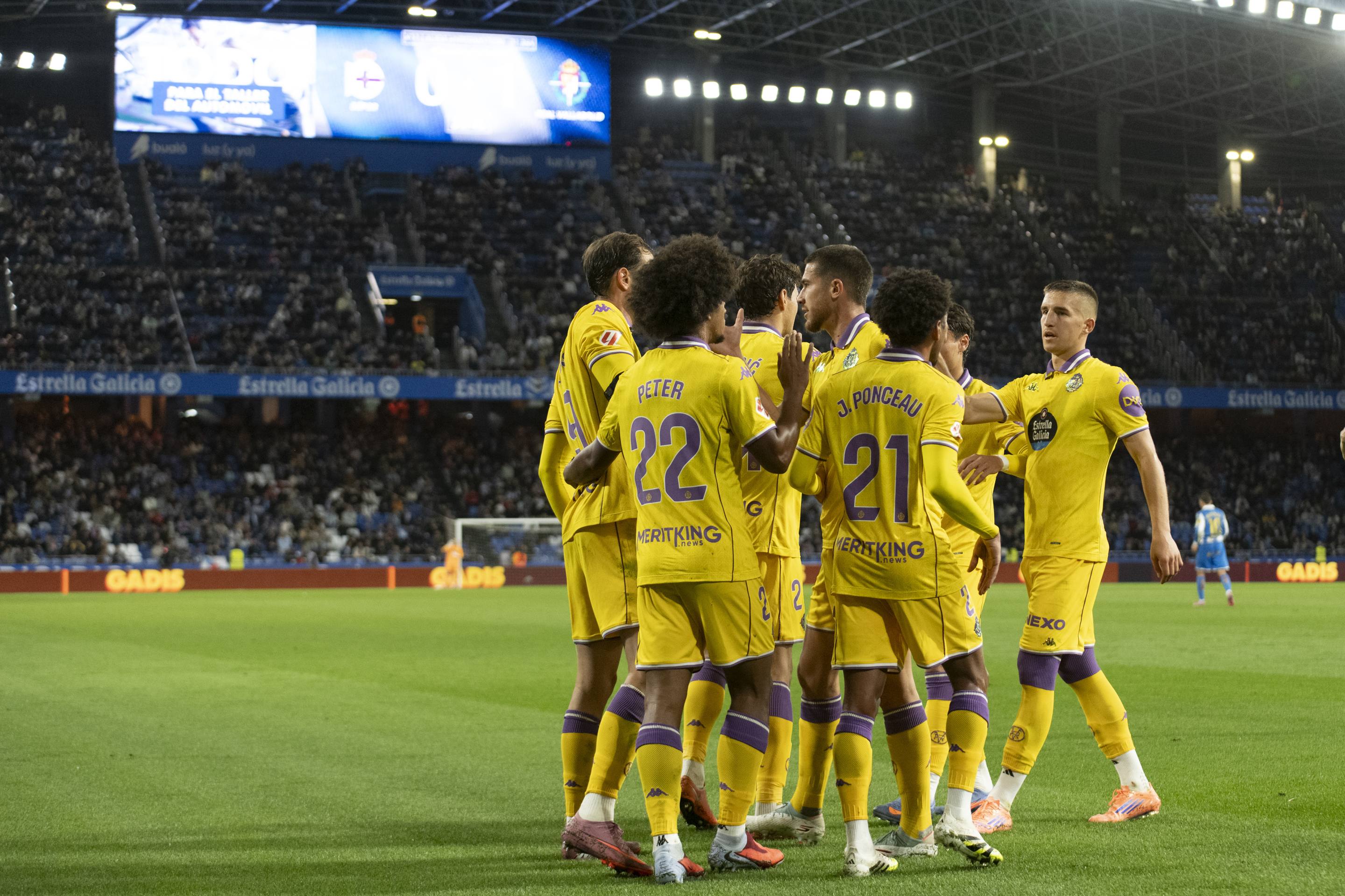 El empate del Pucela en Riazor, en imágenes