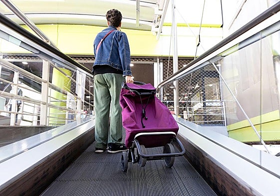 Cliente en un supermercado.