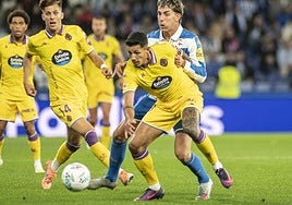 Marcos André, en el encuentro ante el Dépor el pasado domingo.