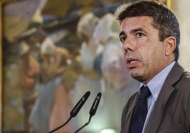 El president de la Generalitat Valenciana, Carlos Mazón, ayer en un acto en Valencia.