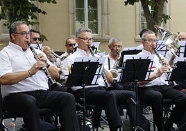 Concierto de la Banda Municipal de Música de Palencia durante las Fiestas de San Antolín de este año.