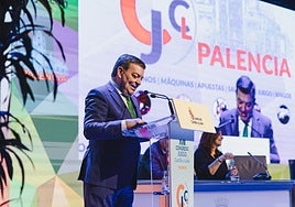 Luis Miguel González Gago, consejero de la Presidencia, inaugura el Congreso de Juego de Castilla y León, este martes en Palencia.