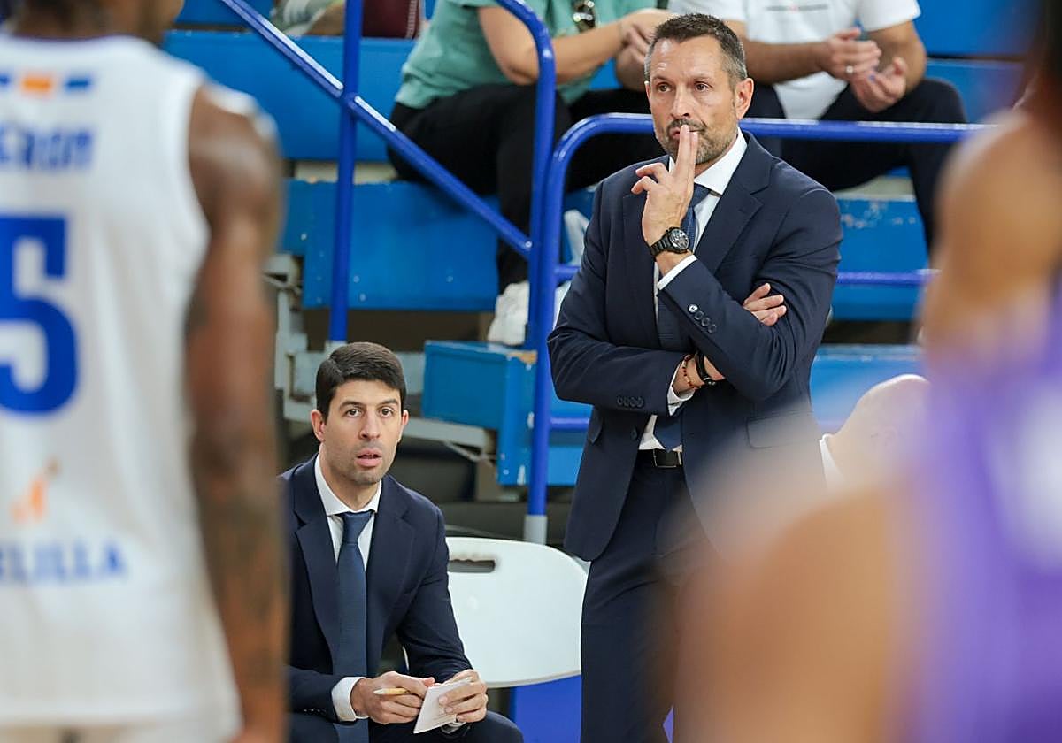 Natxo Lezkano y Alberto Padilla, este domingo en Melilla.