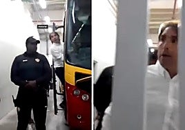 Almada se encara con un aficionado en 2018, en Ecuador.