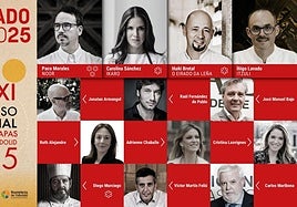 Cocineros y expertos que conformarán el jurado.