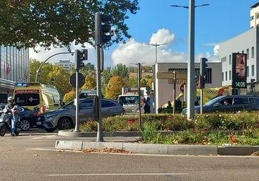 Dos heridos en una colisión entre una furgoneta y un coche junto al Paseo de Zorrilla