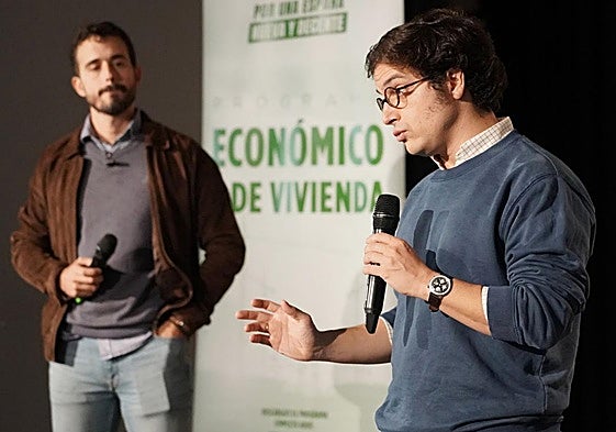 Los portavoces de Economía y de Vivienda de Vox en el Congreso, José María Figaredo y Carlos Hernández Quero, presentan el programa económico y de vivienda de Vox en Valladolid.