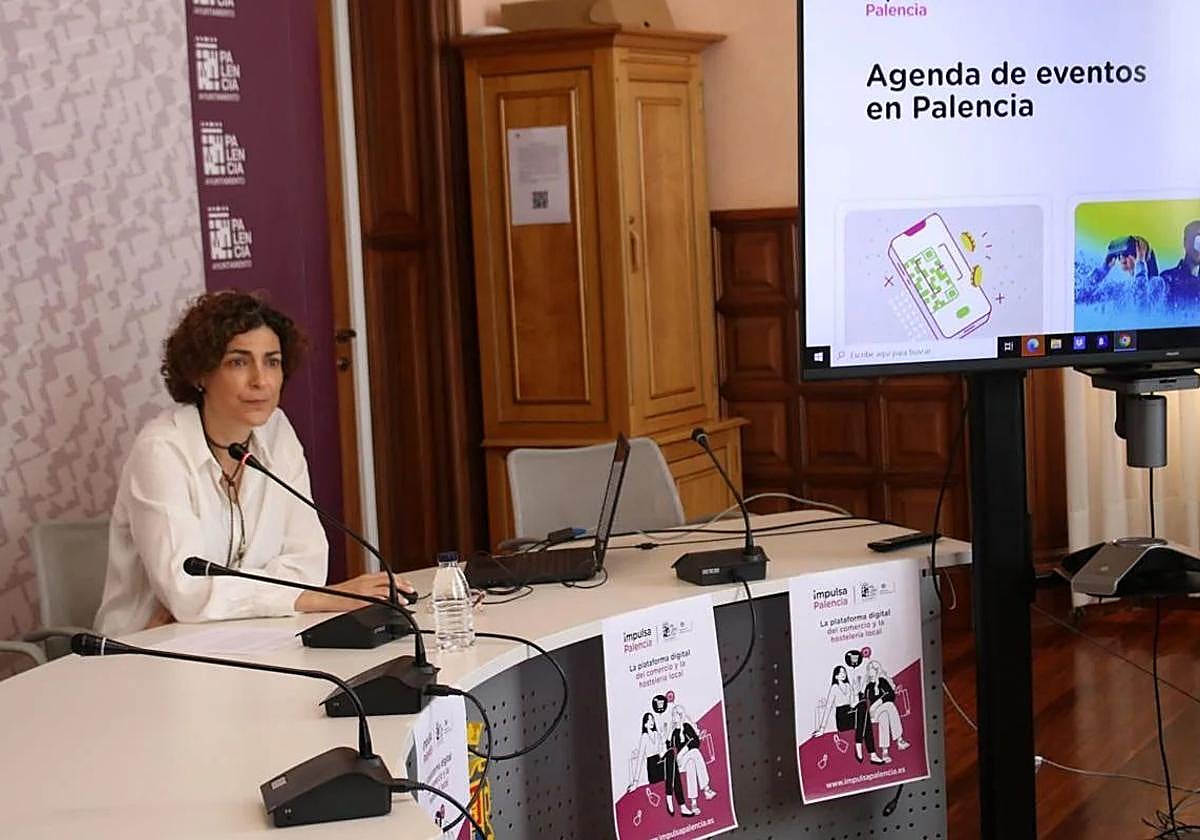 La Concejala de Comercio presenta la plataforma Impulsa Palencia.