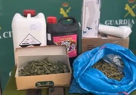 Alguno de los elementos incautados.