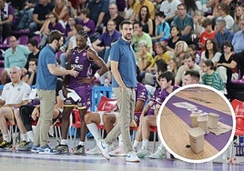 David Barrio, en el banquillo, estará pendiente una vez más de las goteras de Pisuerga.