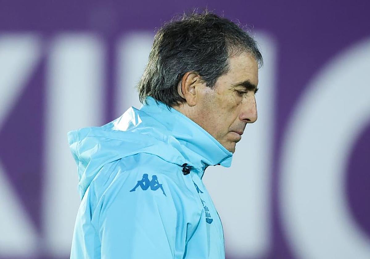 Guillermo Almada, durante la sesión de entrenamiento del pasado jueves en los Anexos.