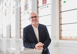 Ricardo Dómine, en el palacio de la Diputación de Palencia.