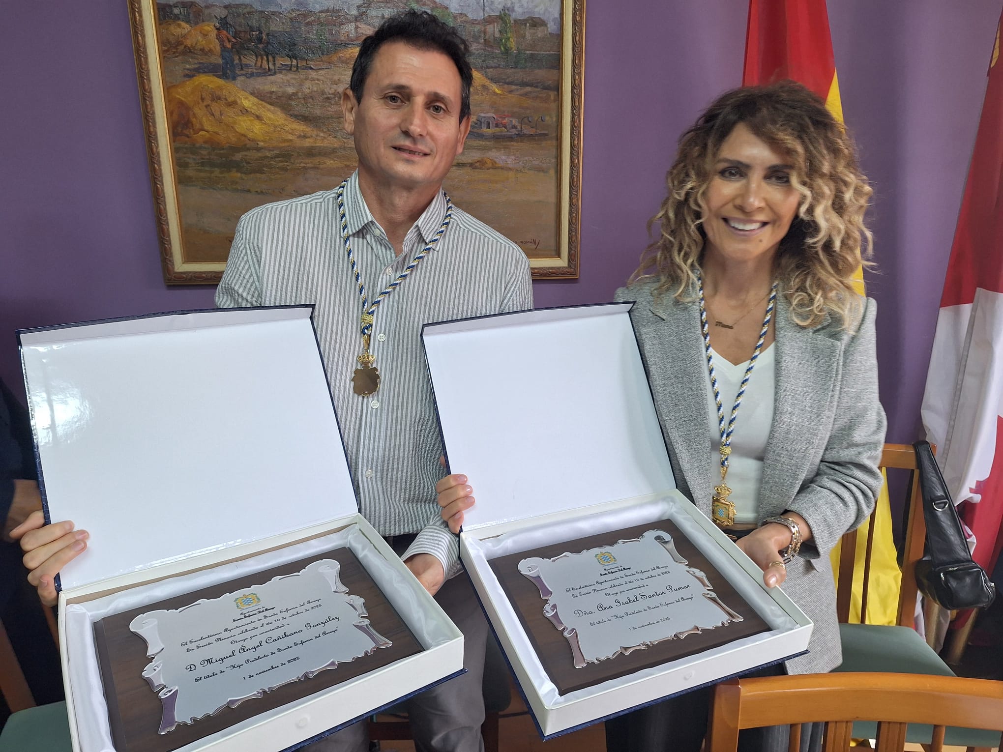 Miguel Ángel Cañibano y Ana Isabel Santos entran en la historia de Santa Eufemia