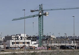 Construcción de viviendas en El Peral, en Valladolid.