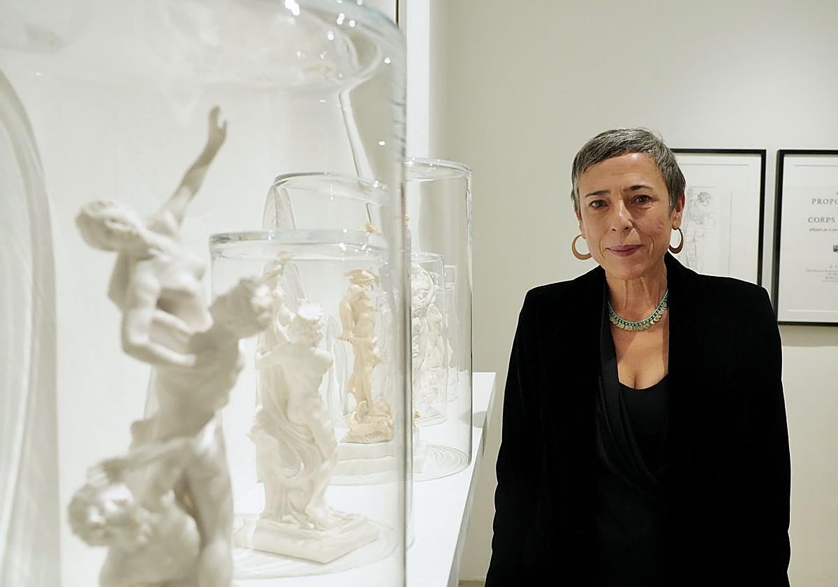 Elo Vega. ayer en el Palacio de Villena.