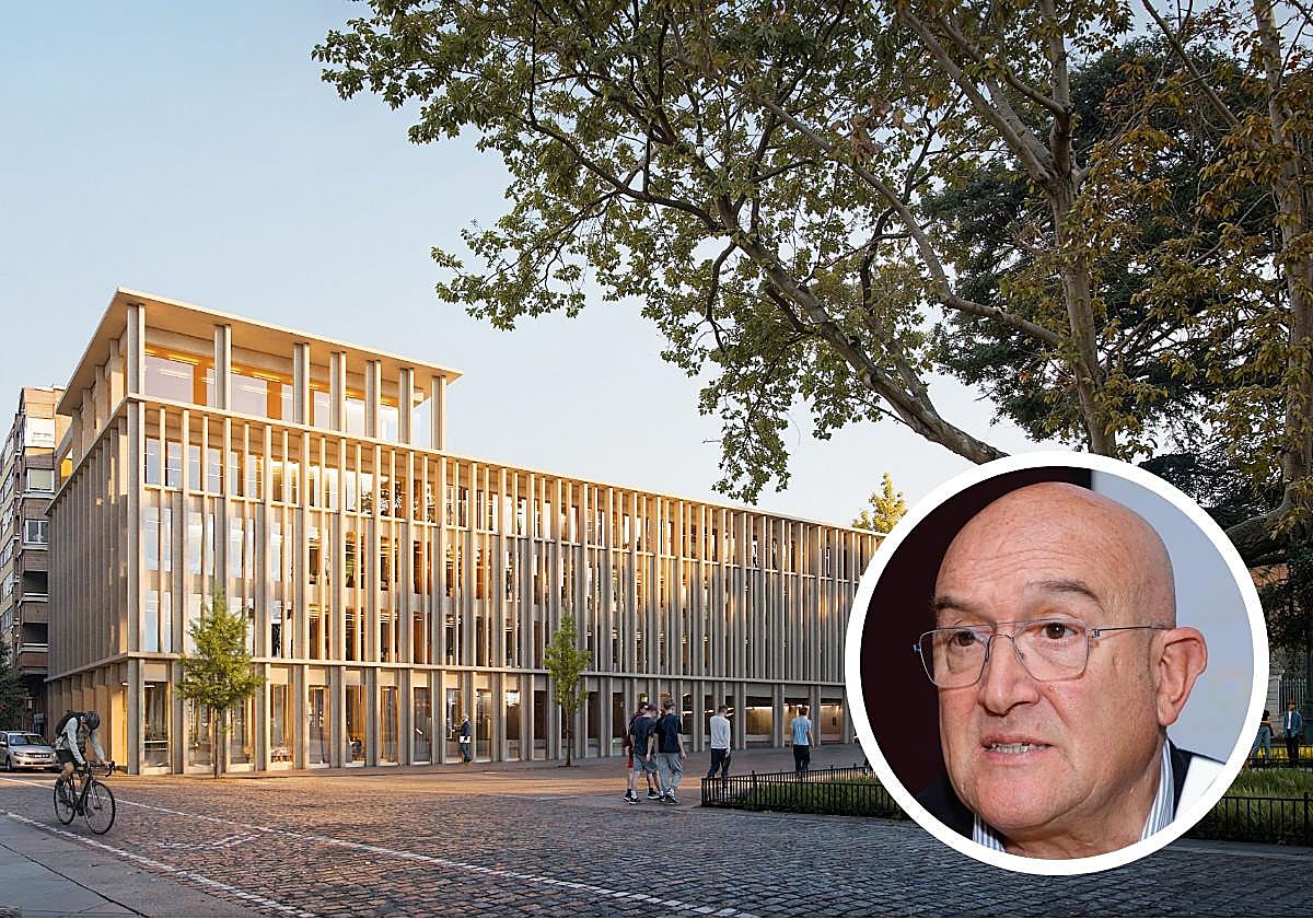 Infografía de la futura Ciudad de la Justicia. En el círculo, el alcalde.