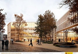 Infografía del futuro campus de la justicia de Valladolid.