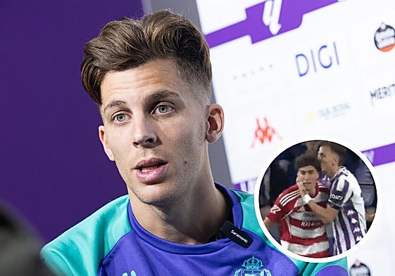 Iván Alejo, durante la entrevista con El Norte este miércoles. En miniatura, la jugada del beso.