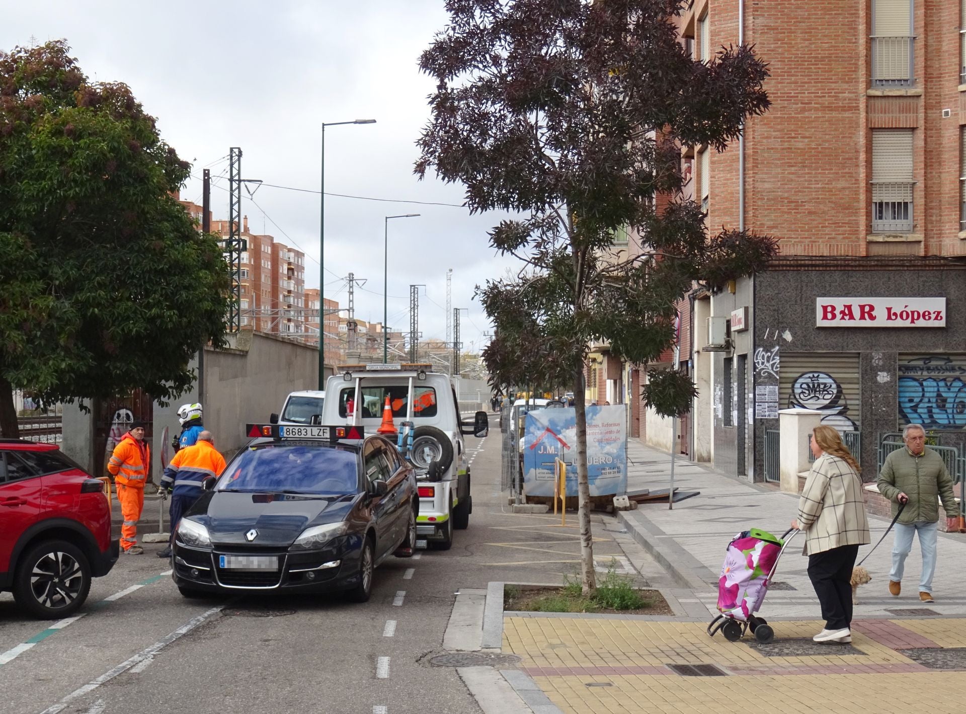 Las imágenes de las obras de Aquavall y los cortes en la calle Estación y Vía