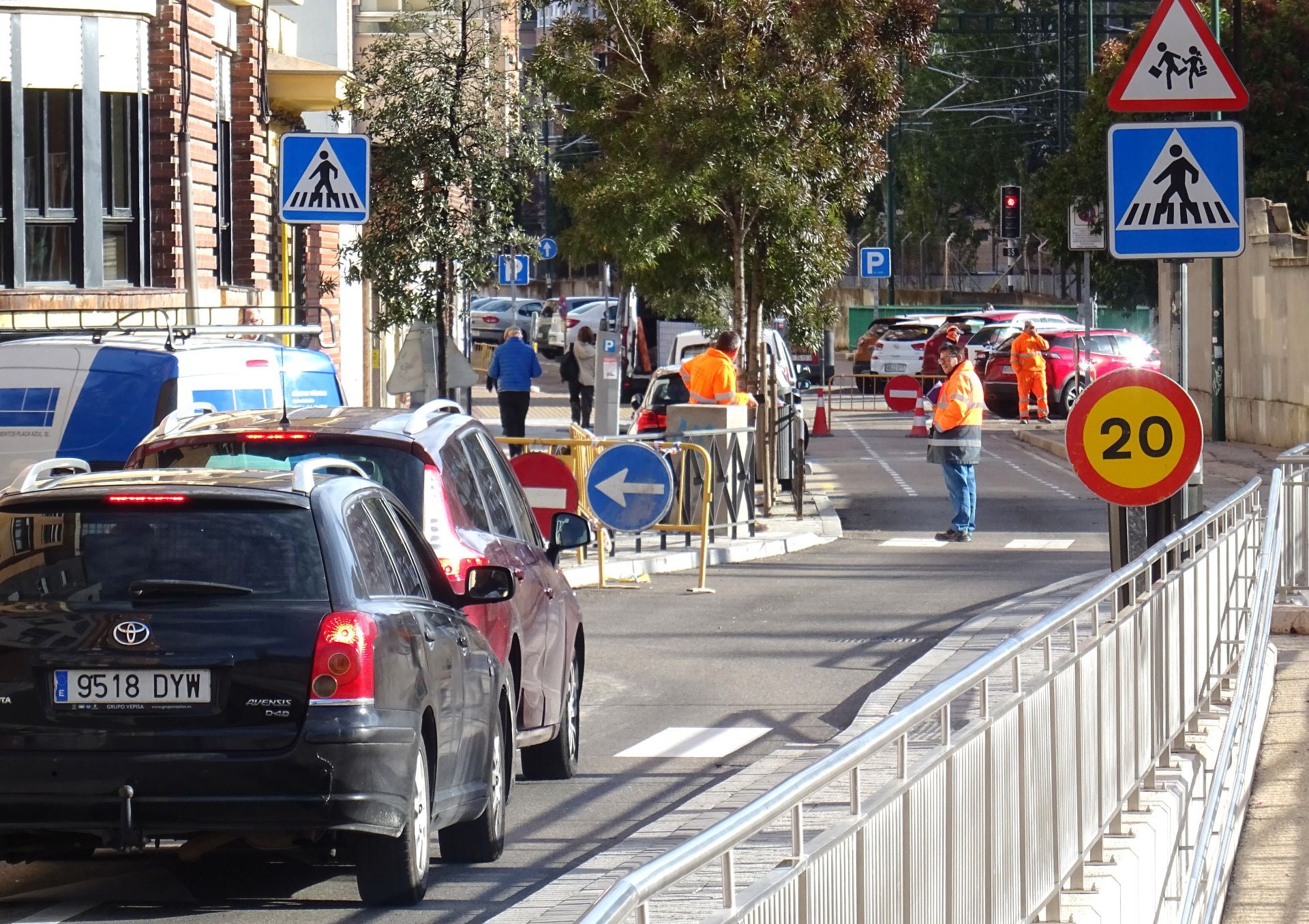 Las imágenes de las obras de Aquavall y los cortes en la calle Estación y Vía