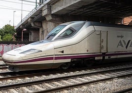 Un AVE, a su paso por Valladolid en una imagen de archivo.