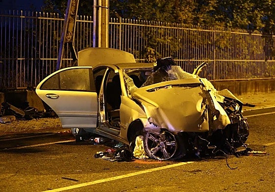 El coche accidentado.