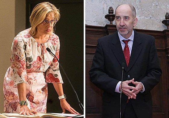 Pilar Garcés y Carlos Alberola, en dos imágenes de archivo.