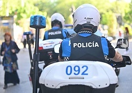 Agentes de la Policía Local de Valladolid, en una imagen de archivo.