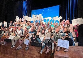 Taller con Antonio López (segundo por la derecha) impartido este pasado verano en Paredes.